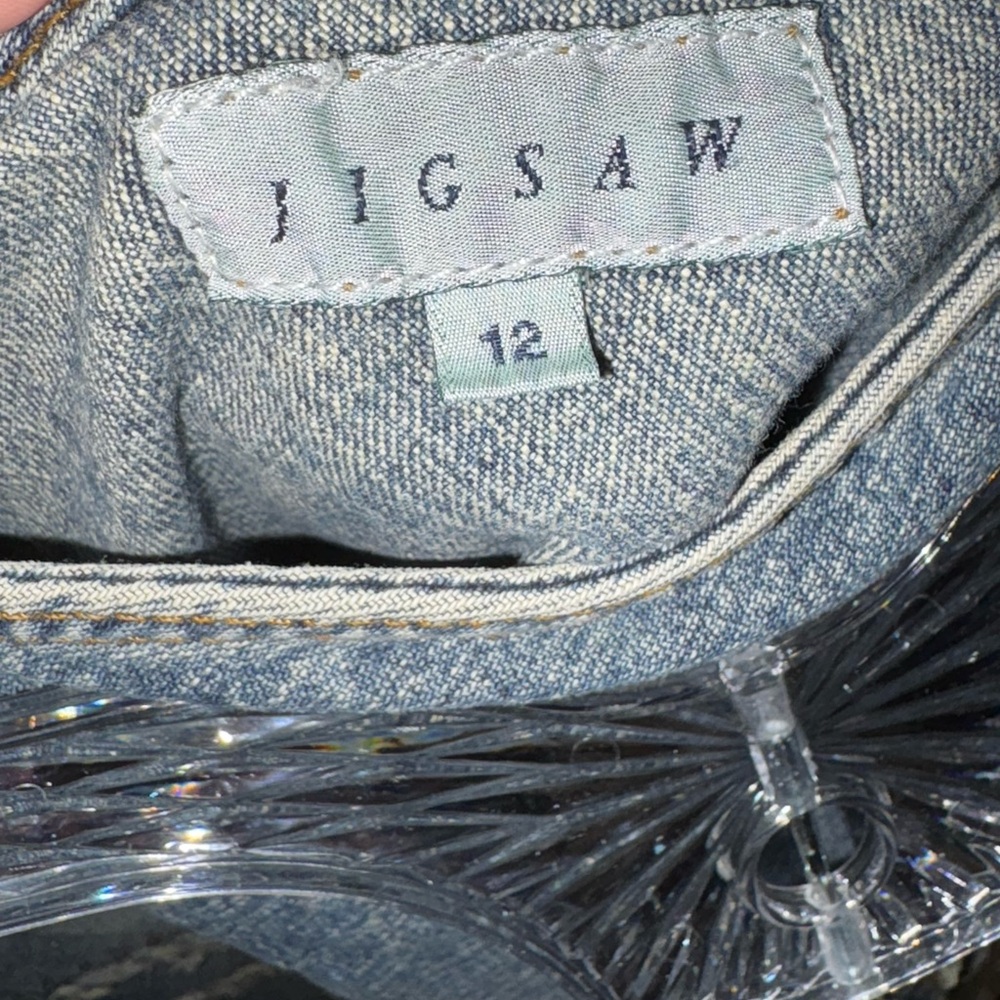 Denim Frayed Hem Skirt - Picture 6 of 6